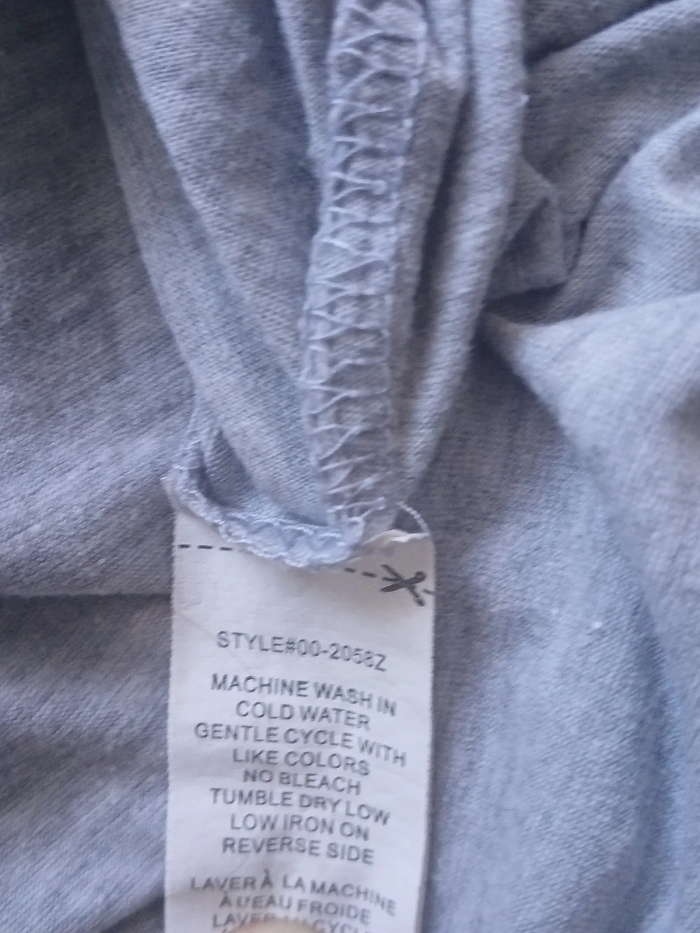SWS Grey Graphic T-Shirt French Bulldog Pocket Print Womens Size L Casual Tee - Picture 5 of 8